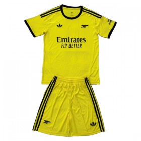 Virallinen pelipaita Arsenal Maalivahti 2025-26 Lyhythihainen Keltainen - Lasten ( + Lyhyet housut )