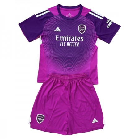 Virallinen pelipaita Arsenal Maalivahti 2025-26 Lyhythihainen Violetti - Lasten ( + Lyhyet housut ) Virallinen pelipaita Arsenal Maalivahti 2025-26 Lyhythihainen Violetti - Lasten ( + Lyhyet housut )