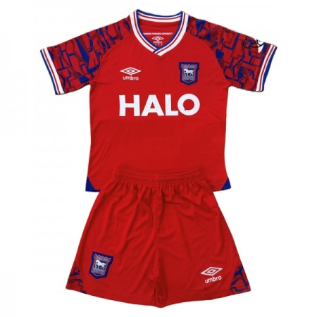 Virallinen pelipaita Ipswich Town Vieras 2025-26 Lyhythihainen - Lasten ( + Lyhyet housut )