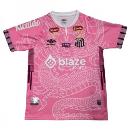 Virallinen pelipaita Santos FC Dragon 2025-26 Lyhythihainen Pinkki - Miesten Virallinen pelipaita Santos FC Dragon 2025-26 Lyhythihainen Pinkki - Miesten