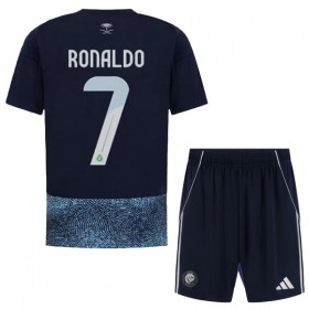 Virallinen pelipaita Al Nassr Ronaldo 7 Vieras 2025-26 Lyhythihainen - Lasten ( + Lyhyet housut )