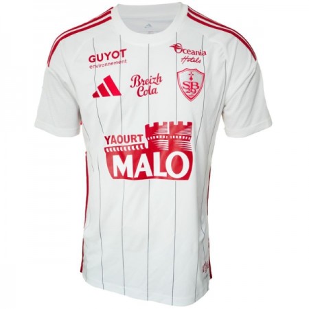 Virallinen pelipaita Stade Brestois Vieras 2025-26 Lyhythihainen - Miesten