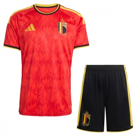 Virallinen pelipaita Belgia Koti MM-kisat 2026 Lyhythihainen - Lasten ( + Lyhyet housut ) Virallinen pelipaita Belgia Koti MM-kisat 2026 Lyhythihainen - Lasten ( + Lyhyet housut )