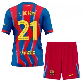 Virallinen pelipaita FC Barcelona Frenkie de Jong 21 4. Paita 2025-26 Lyhythihainen - Lasten ( + Lyhyet housut )
