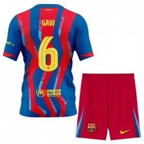 Virallinen pelipaita FC Barcelona Gavi 6 4. Paita 2025-26 Lyhythihainen - Lasten ( + Lyhyet housut )