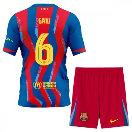 Virallinen pelipaita FC Barcelona Gavi 6 4. Paita 2025-26 Lyhythihainen - Lasten ( + Lyhyet housut )