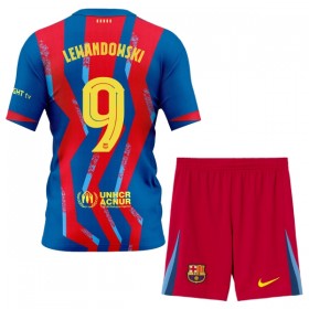 Virallinen pelipaita FC Barcelona Lewandowski 9 4. Paita 2025-26 Lyhythihainen - Lasten ( + Lyhyet housut )