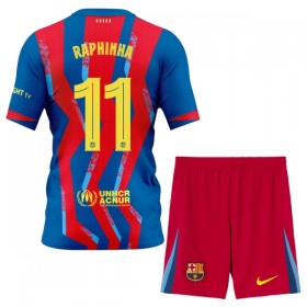 Virallinen pelipaita FC Barcelona Raphinha 11 4. Paita 2025-26 Lyhythihainen - Lasten ( + Lyhyet housut )