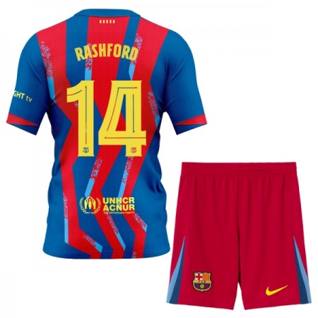 Virallinen pelipaita FC Barcelona Rashford 14 4. Paita 2025-26 Lyhythihainen - Lasten ( + Lyhyet housut ) Virallinen pelipaita FC Barcelona Rashford 14 4. Paita 2025-26 Lyhythihainen - Lasten ( + Lyhyet housut )