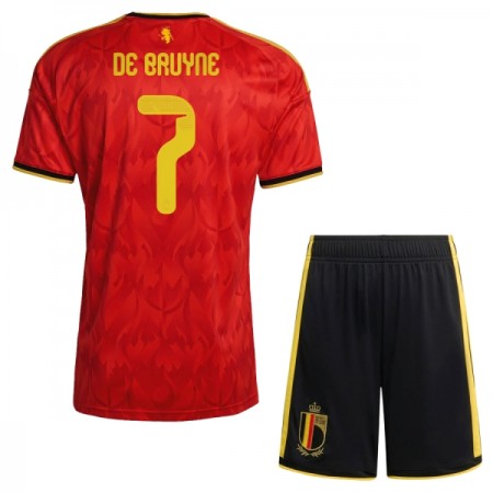 Virallinen pelipaita Belgia De Bruyne 7 Koti MM-kisat 2026 Lyhythihainen - Lasten ( + Lyhyet housut ) Virallinen pelipaita Belgia De Bruyne 7 Koti MM-kisat 2026 Lyhythihainen - Lasten ( + Lyhyet housut )