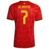 Virallinen pelipaita Belgia De Bruyne 7 Koti MM-kisat 2026 Lyhythihainen - Miesten