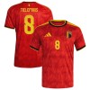 Virallinen pelipaita Belgia Tielemans 8 Koti MM-kisat 2026 Lyhythihainen - Miesten Virallinen pelipaita Belgia Tielemans 8 Koti MM-kisat 2026 Lyhythihainen - Miesten