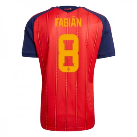 Virallinen pelipaita Espanja Fabian 8 Koti MM-kisat 2026 Lyhythihainen - Miesten