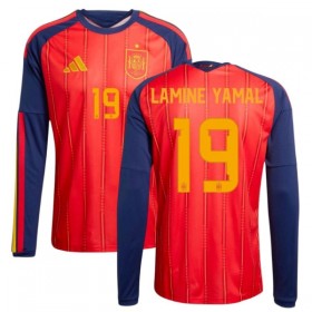 Virallinen pelipaita Espanja Lamine Yamal 19 Koti MM-kisat 2026 Pitkähihainen - Miesten