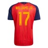 Virallinen pelipaita Espanja Williams JR 17 Koti MM-kisat 2026 Lyhythihainen - Miesten Virallinen pelipaita Espanja Williams JR 17 Koti MM-kisat 2026 Lyhythihainen - Miesten