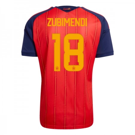 Virallinen pelipaita Espanja ZUBIMENDI 18 Koti MM-kisat 2026 Lyhythihainen - Miesten Virallinen pelipaita Espanja ZUBIMENDI 18 Koti MM-kisat 2026 Lyhythihainen - Miesten