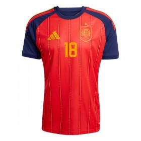 Virallinen pelipaita Espanja ZUBIMENDI 18 Koti MM-kisat 2026 Lyhythihainen - Miesten
