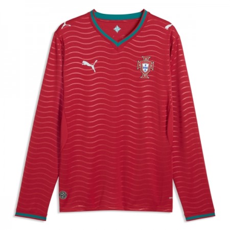 Virallinen pelipaita Portugali Koti MM-kisat 2026 Pitkähihainen - Miesten Virallinen pelipaita Portugali Koti MM-kisat 2026 Pitkähihainen - Miesten