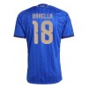 Virallinen pelipaita Italia Barella 18 Koti MM-kisat 2026 Lyhythihainen - Lasten ( + Lyhyet housut )