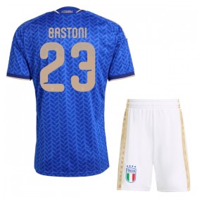 Virallinen pelipaita Italia Bastoni 23 Koti MM-kisat 2026 Lyhythihainen - Lasten ( + Lyhyet housut )