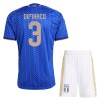 Virallinen pelipaita Italia Dimarco 3 Koti MM-kisat 2026 Lyhythihainen - Lasten ( + Lyhyet housut ) Virallinen pelipaita Italia Dimarco 3 Koti MM-kisat 2026 Lyhythihainen - Lasten ( + Lyhyet housut )
