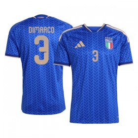 Virallinen pelipaita Italia Dimarco 3 Koti MM-kisat 2026 Lyhythihainen - Miesten