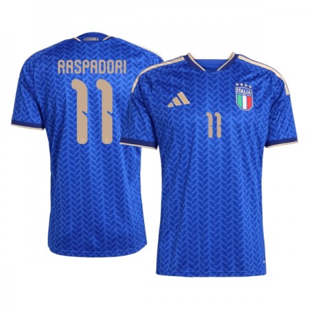 Virallinen pelipaita Italia Raspadori 11 Koti MM-kisat 2026 Lyhythihainen - Miesten Virallinen pelipaita Italia Raspadori 11 Koti MM-kisat 2026 Lyhythihainen - Miesten