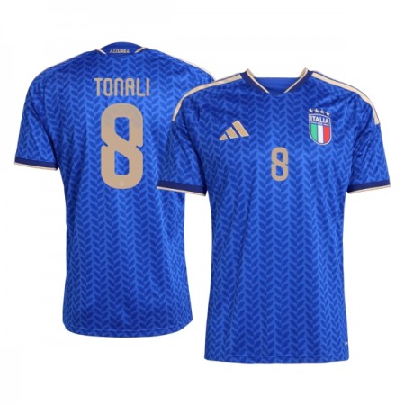 Virallinen pelipaita Italia Tonali 8 Koti MM-kisat 2026 Lyhythihainen - Miesten Virallinen pelipaita Italia Tonali 8 Koti MM-kisat 2026 Lyhythihainen - Miesten