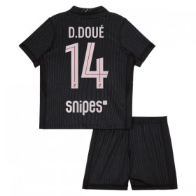 Virallinen pelipaita Paris Saint-Germain D. Doue 14 4. Paita Jordan 2025-26 Lyhythihainen - Lasten ( + Lyhyet housut )