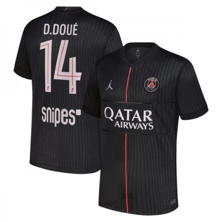 Virallinen pelipaita Paris Saint-Germain D. Doue 14 4. Paita Jordan 2025-26 Lyhythihainen - Miesten