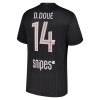 Virallinen pelipaita Paris Saint-Germain D. Doue 14 4. Paita Jordan 2025-26 Lyhythihainen - Miesten