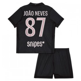 Virallinen pelipaita Paris Saint-Germain Joao Neves 87 4. Paita Jordan 2025-26 Lyhythihainen - Lasten ( + Lyhyet housut )