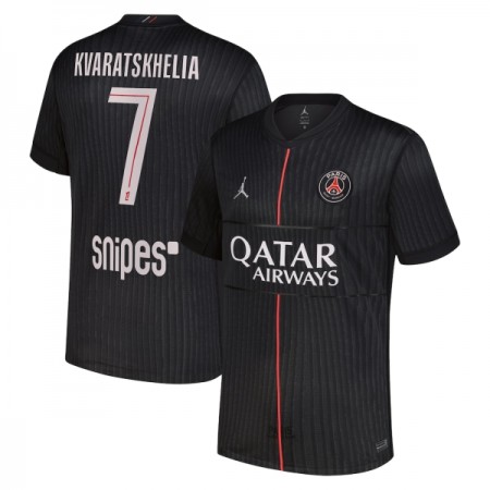 Virallinen pelipaita Paris Saint-Germain Kvaratskhelia 7 4. Paita Jordan 2025-26 Lyhythihainen - Miesten