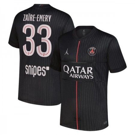 Virallinen pelipaita Paris Saint-Germain Zaire-Emery 33 4. Paita Jordan 2025-26 Lyhythihainen - Miesten
