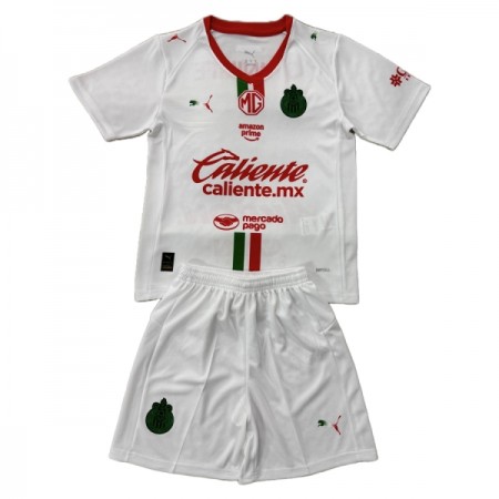 Virallinen pelipaita Chivas de CD Guadalajara Vieras 2025-26 Lyhythihainen - Lasten ( + Lyhyet housut ) Virallinen pelipaita Chivas de CD Guadalajara Vieras 2025-26 Lyhythihainen - Lasten ( + Lyhyet housut )