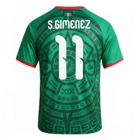 Virallinen pelipaita Meksiko S.Gimenez 11 Koti MM-kisat 2026 Lyhythihainen - Miesten Virallinen pelipaita Meksiko S.Gimenez 11 Koti MM-kisat 2026 Lyhythihainen - Miesten