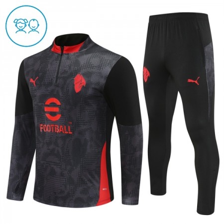 AC Milan Training Huppari 2025-26 Neljännes-Zip Musta - Lasten AC Milan Training Huppari 2025-26 Neljännes-Zip Musta - Lasten