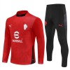 AC Milan Training Huppari 2025-26 Neljännes-Zip Punainen - Miesten