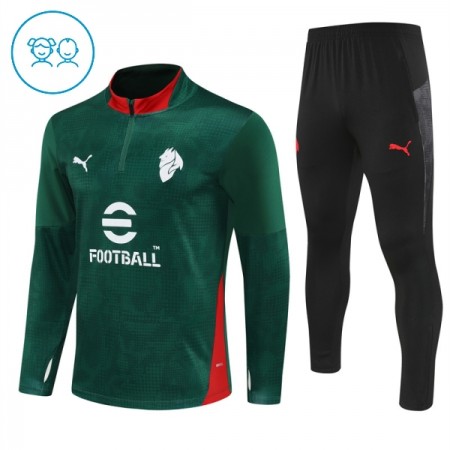 AC Milan Training Huppari 2025-26 Neljännes-Zip Vihreä - Lasten AC Milan Training Huppari 2025-26 Neljännes-Zip Vihreä - Lasten