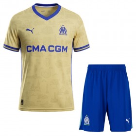 Virallinen pelipaita Olympique de Marseille 4. Paita 2025-26 Lyhythihainen - Lasten ( + Lyhyet housut )