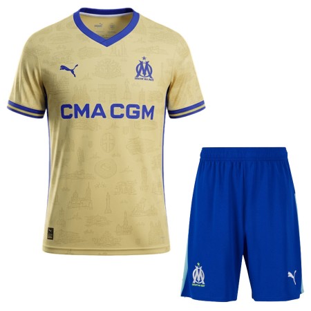 Virallinen pelipaita Olympique de Marseille 4. Paita 2025-26 Lyhythihainen - Lasten ( + Lyhyet housut ) Virallinen pelipaita Olympique de Marseille 4. Paita 2025-26 Lyhythihainen - Lasten ( + Lyhyet housut )