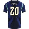 Virallinen pelipaita Brasilia Estevao 20 Vieras MM-kisat 2026 Lyhythihainen - Miesten Virallinen pelipaita Brasilia Estevao 20 Vieras MM-kisat 2026 Lyhythihainen - Miesten