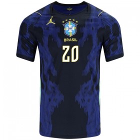 Virallinen pelipaita Brasilia Estevao 20 Vieras MM-kisat 2026 Lyhythihainen - Miesten