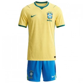 Virallinen pelipaita Brasilia Koti MM-kisat 2026 Lyhythihainen - Lasten ( + Lyhyet housut )