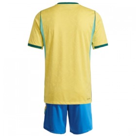 Virallinen pelipaita Brasilia Koti MM-kisat 2026 Lyhythihainen - Lasten ( + Lyhyet housut )