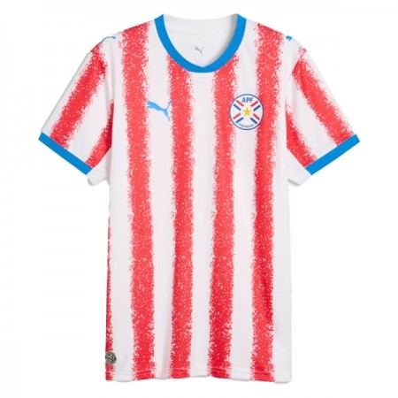 Virallinen pelipaita Paraguay Koti MM-kisat 2026 Lyhythihainen - Miesten Virallinen pelipaita Paraguay Koti MM-kisat 2026 Lyhythihainen - Miesten