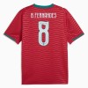 Virallinen pelipaita Portugali B. Fernandes 8 Koti MM-kisat 2026 Lyhythihainen - Miesten Virallinen pelipaita Portugali B. Fernandes 8 Koti MM-kisat 2026 Lyhythihainen - Miesten