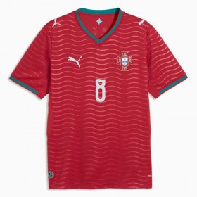 Virallinen pelipaita Portugali B. Fernandes 8 Koti MM-kisat 2026 Lyhythihainen - Miesten