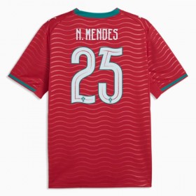 Virallinen pelipaita Portugali Nuno Mendes 25 Koti MM-kisat 2026 Lyhythihainen - Miesten