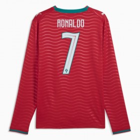 Virallinen pelipaita Portugali Ronaldo 7 Koti MM-kisat 2026 Pitkähihainen - Miesten